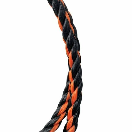 KOCH INDUSTRIES. Rope, Poly Twist Org/Blk 3/8x50 5031235